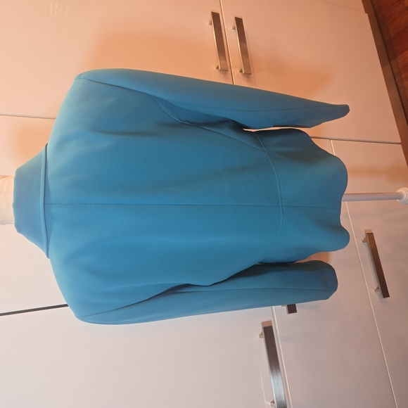 Tahari Womens Green Blue Peplum Blazer Jacket Size 14 - Picture 4 of 8